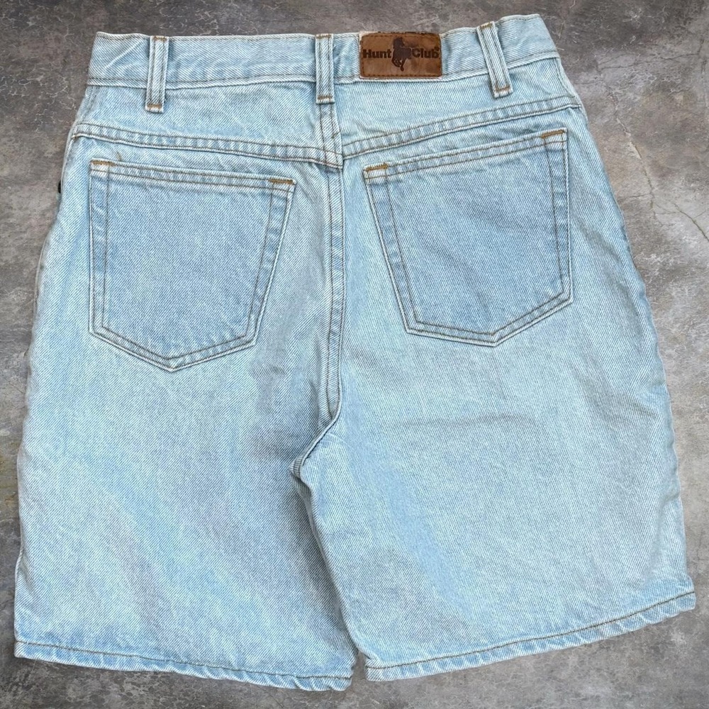 Vintage Hunt Club Jean Shorts Women's Size Petite 8 Light Wash Jorts 90s VTG - Picture 2 of 4